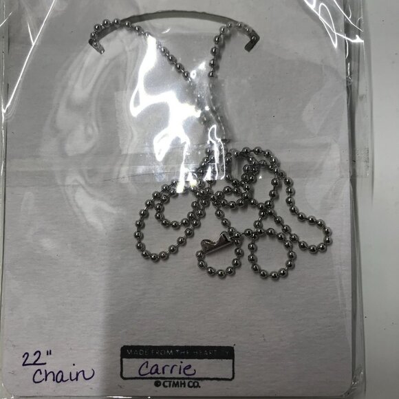 NEW Pendent necklace that has a needle and thread, 2 charms, & 22 inch chain - Picture 5 of 7